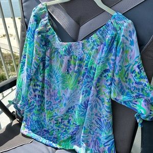 Lily Pulitzer off the shoulder top